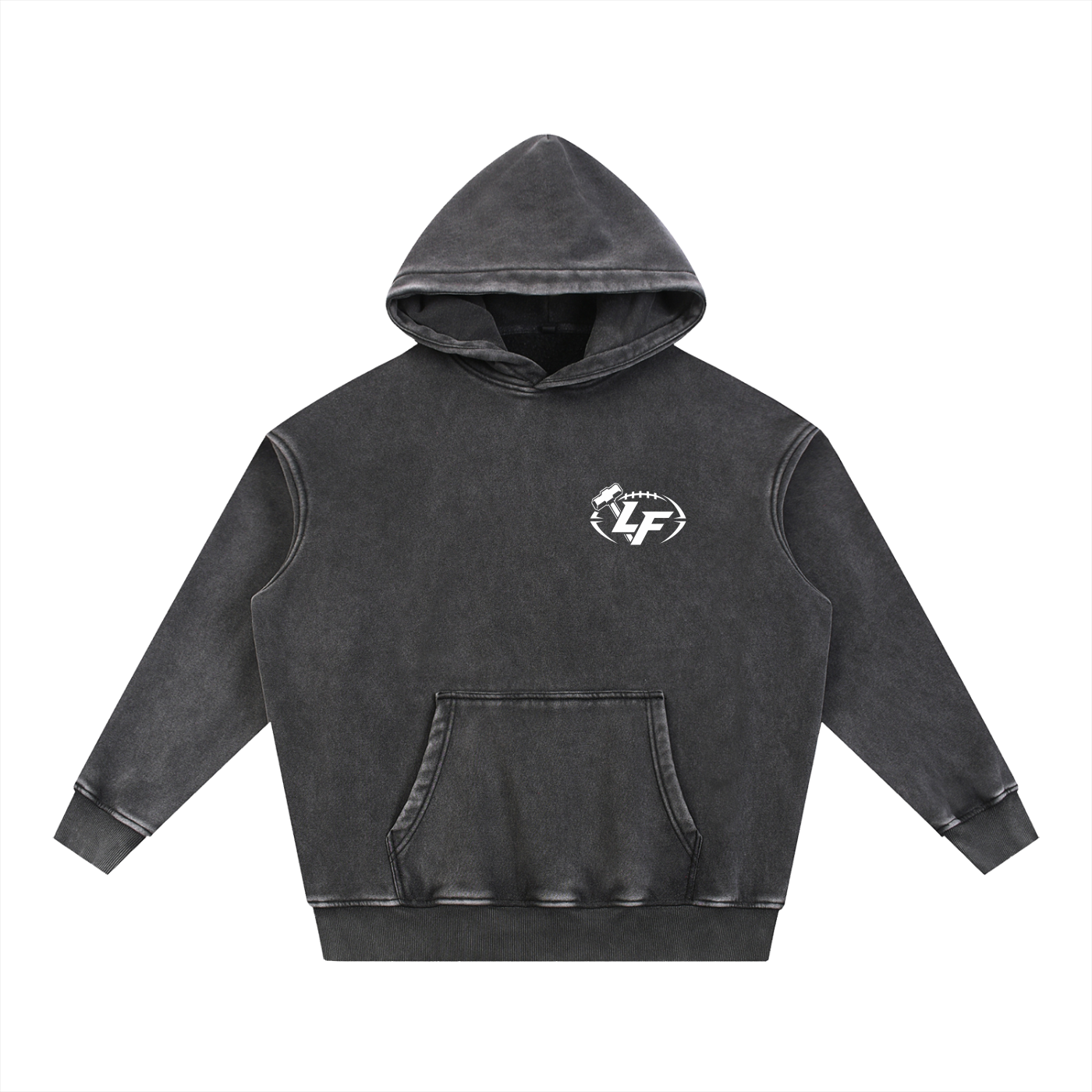 Forge Rustic Fleece Oversize Hoodie CHARCOAL GREY