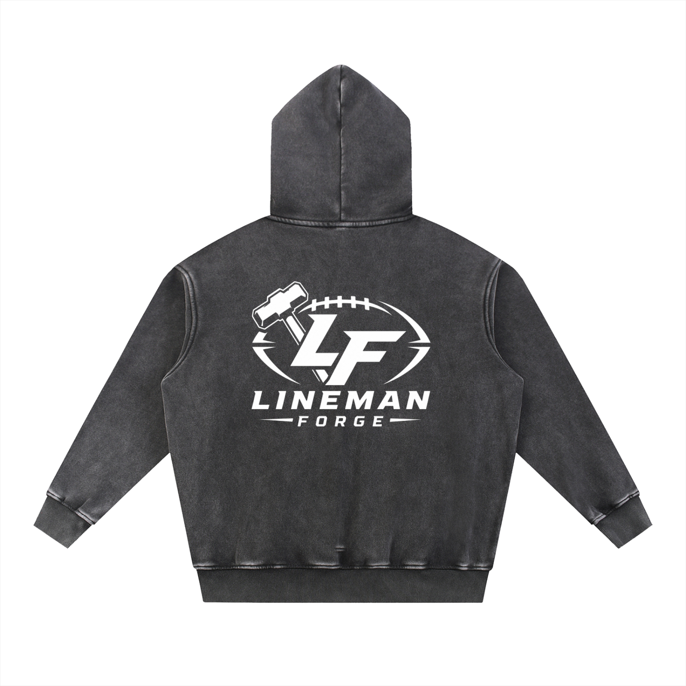 Forge Rustic Fleece Oversize Hoodie CHARCOAL GREY