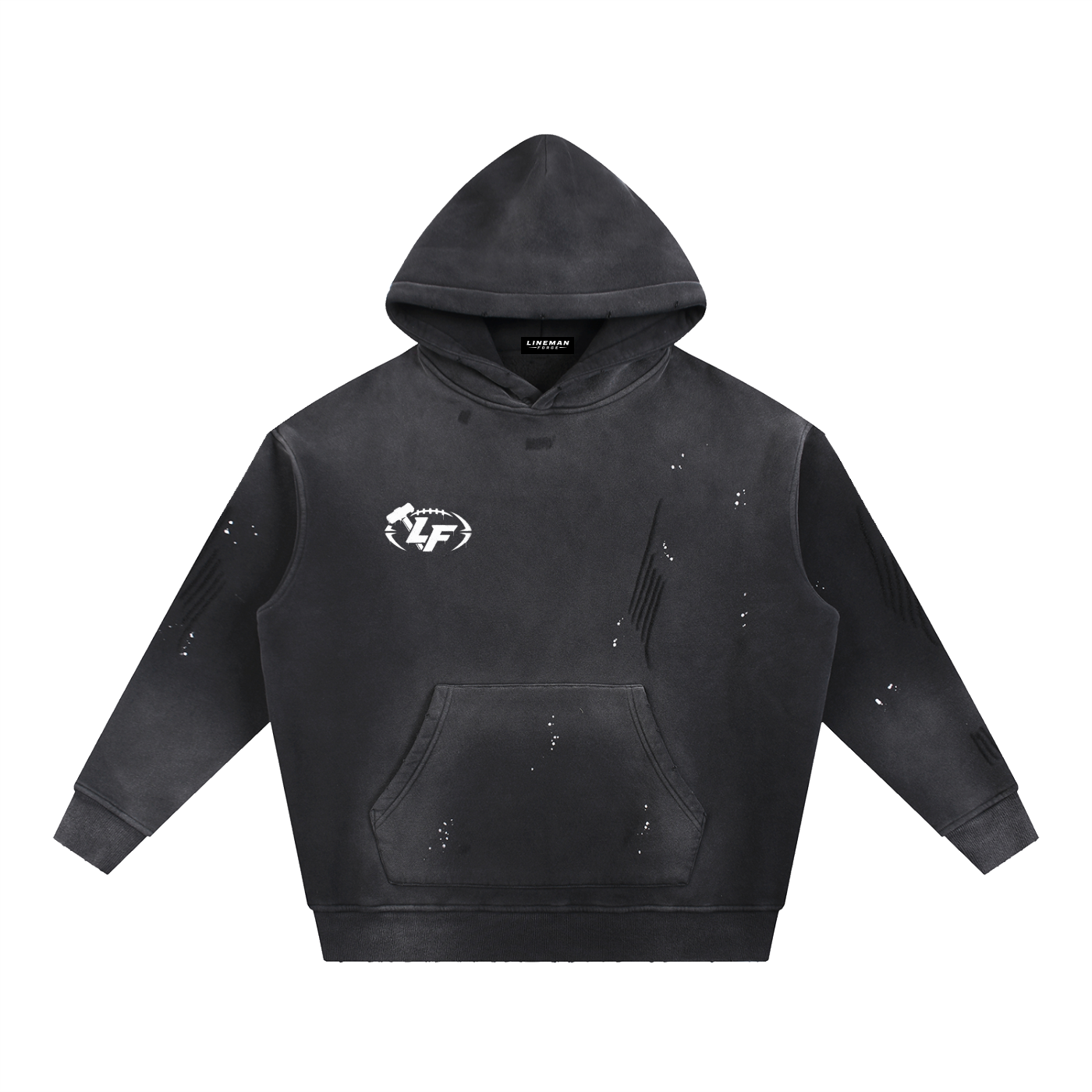Forge Spray Series Hoodie BLACK